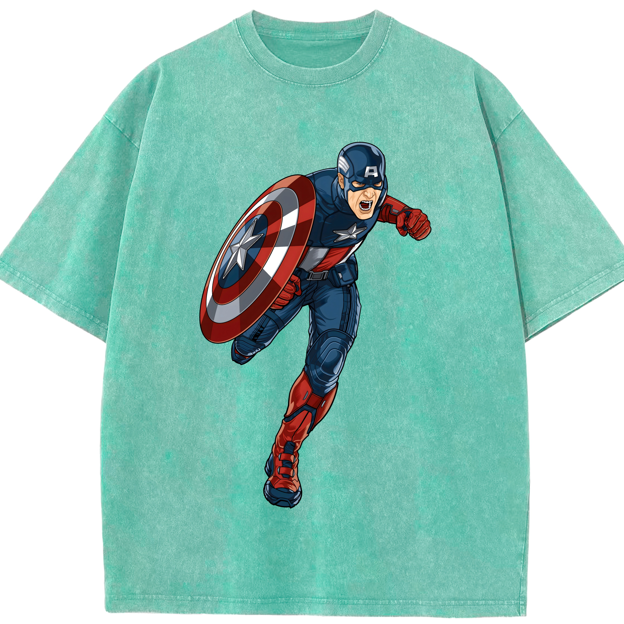 （画像用） アベンジャーズ The Avengers 綿100% ヴィンテージ風 半袖Tシャツ（フロントプリント）